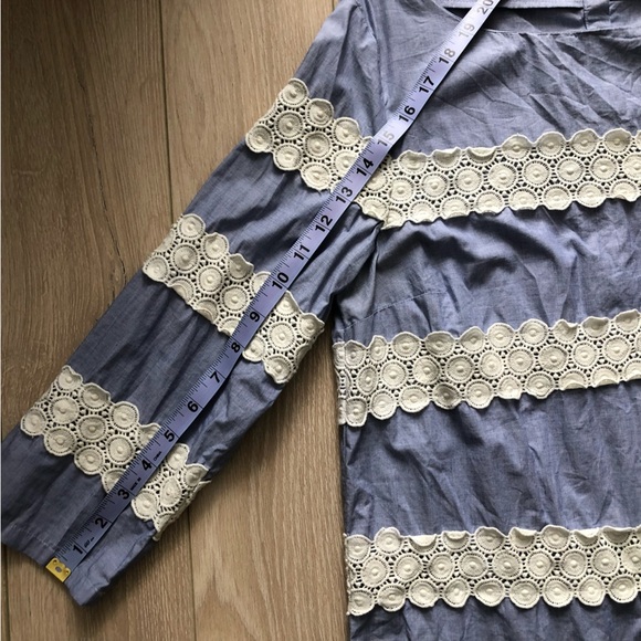 Banana Republic Blue Lace Detailed Top - Picture 7 of 12